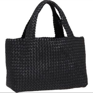 FALOR FIRENZE BLACK WOVEN BAG Italian Leather